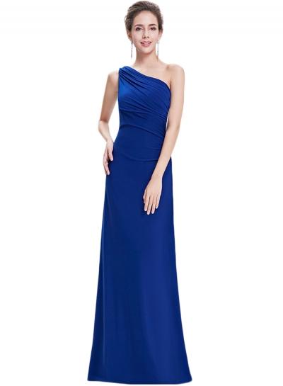 Oasap Women's Elegant One Shoulder Ruffled Prom Dress