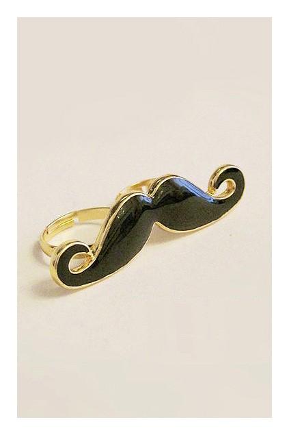 Oasap Avanti Mustache Styling Double-row Rings