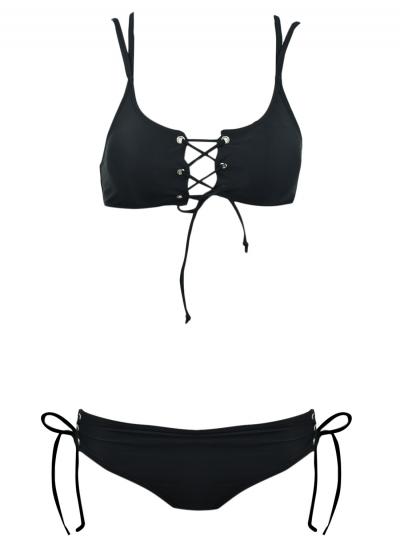 Oasap Women's Lace-up Strappy Slim Fit Two Piece Bikini