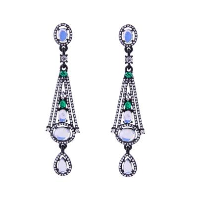 Oasap Vintage Crystal Rhinestone Drop Earrings