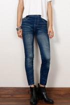 Oasap Fashion Whiskered Imitation Jeans Legging
