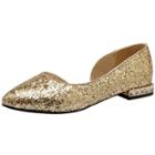 Oasap Fashion Pointed Toe Sequins Flats