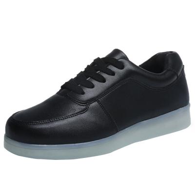 Oasap Deluxe Rechargeable Led Light-up Lace Up Flat Sneakers