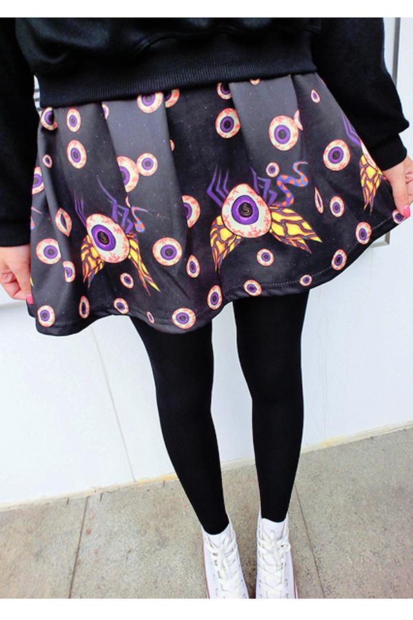 Oasap Harajuku Style Cartoon Print Skirt