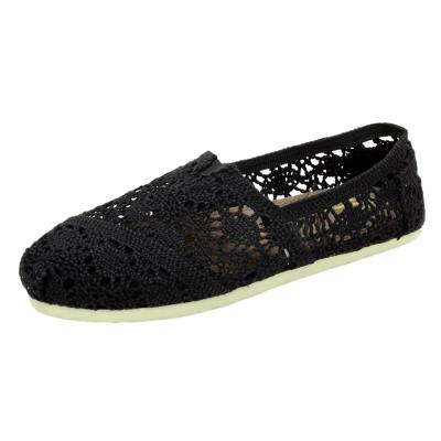 Oasap Lace Hollow Out Flat Heels Round Toe Shoes