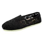Oasap Lace Hollow Out Flat Heels Round Toe Shoes