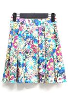 Oasap Eye-catching Colorful Floral Skirt