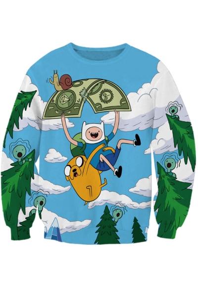 Oasap Multicolor Cartoon Pattern Sweatshirt