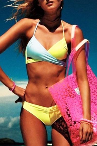 Oasap Sexy Body Wrap Halter Neck Bikini