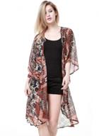 Oasap Chiffon Floral Printed Cardigan Coats