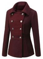 Oasap Fashion Solid Double Breasted Coat