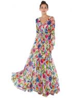 Oasap Multicolor Floral Print Wrap Tie Waist Maxi Dress