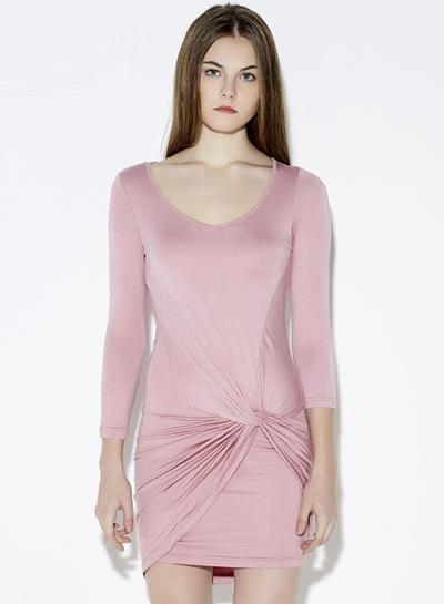 Oasap Women's Ruched Front Bodycon Dress