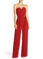 Oasap Off Shoulder Sleeveless Solid Color Collect Waist Jumpsuit