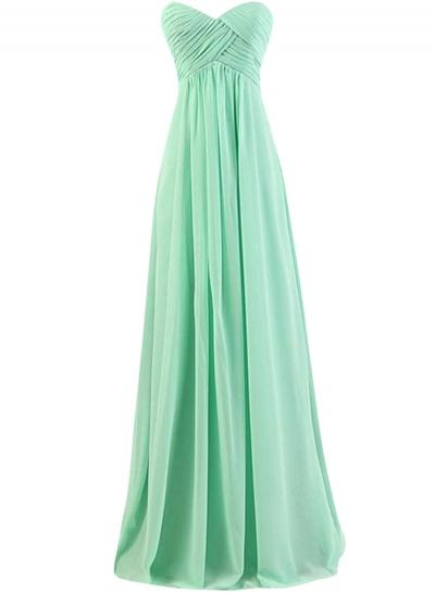 Oasap Women's Strapless Maxi Evening Prom Bridesmaid Chiffon Dress
