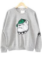 Oasap Street-chic Dog Fleece Sweatshirt