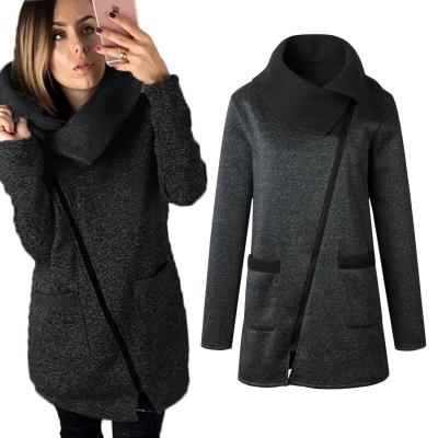 Oasap Turn-down Colar Long Sleeve Sweatshirt