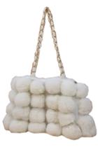 Oasap Lovey Fur Ball Embellished Shoulder Bag