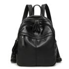 Oasap Fashion Pu Leather School Backpack