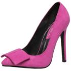 Oasap Pointed Toe Bow Low Top Slip-on Stiletto Pumps