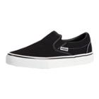 Oasap And Men's Solid Color Round Toe Flat Heels Slip-on Canvas Shoes