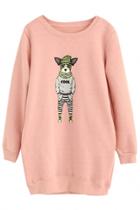 Oasap Cool Dog Long Slouchy Sweatshirt