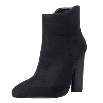 Oasap High Heels Pointed Toe Ankle Boots