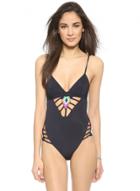 Oasap Hollow Out One Piece Swimsuit