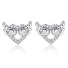 Oasap 925 Sterling Silver Owl Stud Earrings