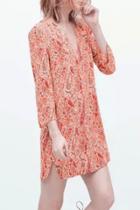 Oasap Paisley Print Long Sleeve Mini Dress