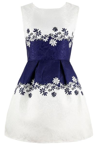 Oasap Fancy Floral Printing A-line Dress