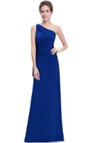 Oasap Women's Fitted One Shoulder Draped Evening Dress