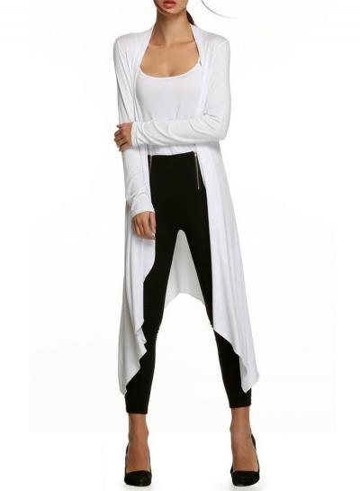 Oasap Fashion Solid Open Front Long Irregular Cardigan