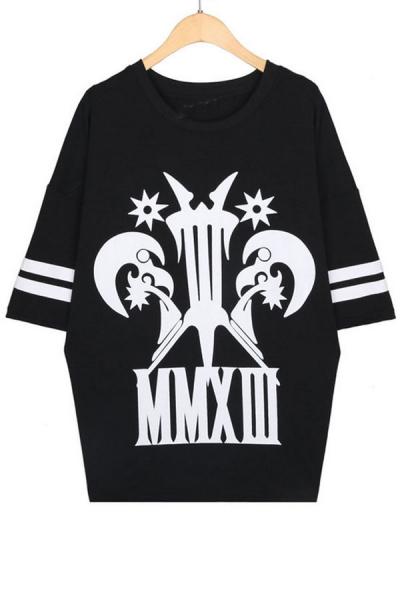 Oasap Bold Short Sleeve Tee