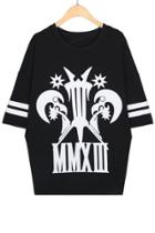 Oasap Bold Short Sleeve Tee