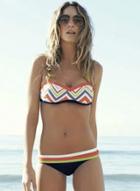 Oasap Fashion Bandeau Print Bikini Swimwear