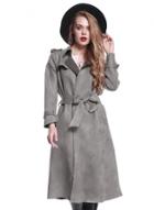 Oasap Faux Suede Solid Color Coat With Belt