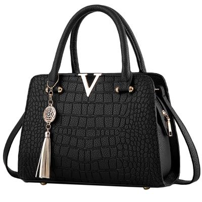 Oasap Crocodile Pu Leather Tote Cross Body Handabag