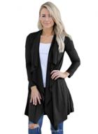Oasap Black Faux Suede Long Sleeve Open Coat