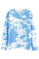 Oasap Blue Sky Pattern Sweatshirt
