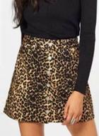 Oasap Fashion Leopard Printed Mini Skirt