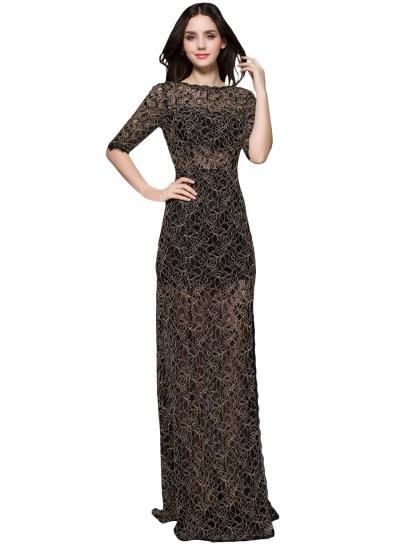 Oasap Women's Hot Sheer Crochet Slim Fit Prom Dress