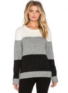 Oasap Color Block Loose Fit Knit Pullover Sweater