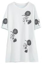 Oasap Ambrosial Floral Silhouette Print Shift Dress