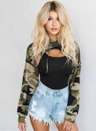 Oasap Sexy Long Sleeve Mini Pullover Hoodies