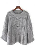 Oasap Fashion Solid Loose Fit Knit Pullover Sweater