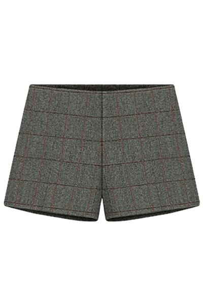 Oasap Plaid Wool-blend Shorts