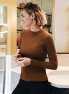Oasap Casual Long Sleeve Slim Fit Knit Sweater