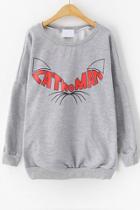 Oasap Street-chic Catwoman Sweatshirt