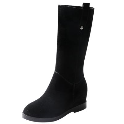 Oasap Classic Solid Height Increasing Mid-calf Boots